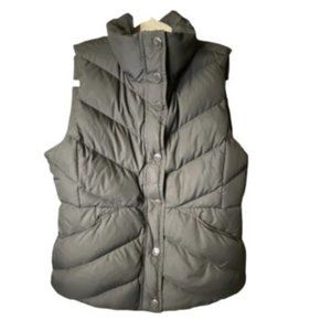 J. Crew Down Filled Grey Puffer Vest - Fleece Lined